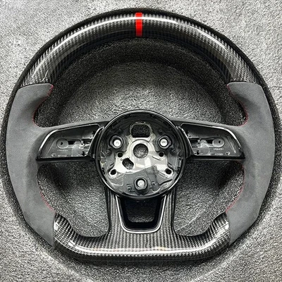 Alcantara Carbon Fiber Steering Wheel  for Audi B9 S3 S4 S5 RS3 8V RS4 RS5 17-22 - Изображение 1 из 4