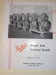 Vtg Buffalo Forge Co Catalog~Single End Vertical Punch - Picture 1 of 1