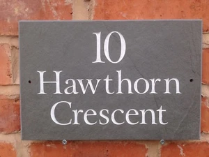 Personalised Quality Slate House sign 12" x 8"  ANY NAME / NUMBER!! - Picture 1 of 11