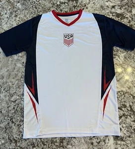 Small Icon Sports Mens White U.S. Soccer USMNT World Cup Soccer Jersey Shirt - Picture 1 of 8