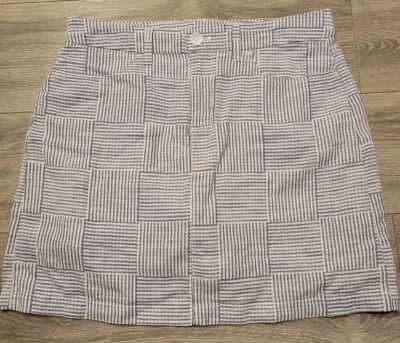 Skort Croft & Barrow Algodón Patchwork Rayas Talla 12 EXCELENTE Foto 1 de 4