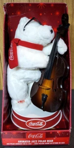 Coca-Cola Animated Jazz 14" Polar Bear Plush Toy~ Needs Batteries~ Read Below - Picture 1 of 9