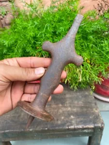 Antique Old Sword Handle Iron Hand Forged Dagger Knife Sword 1700's Hilt - Picture 1 of 9