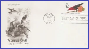 EE. UU. #3225 U/A ARTCRAFT FDC Cardinal Honeyeater Pájaro Tropical - Imagen 1 de 1