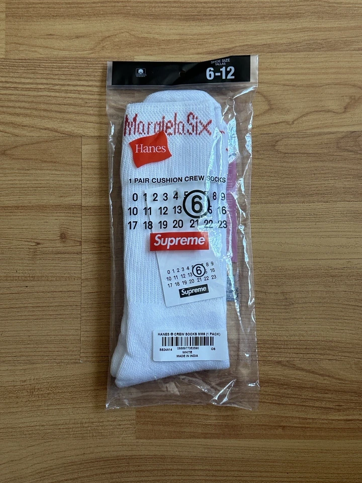 Calcetines Supreme X Maison Margiela MM6 Hanes blancos **SE ENVÍA HOY** Foto 1 de 1