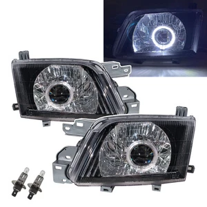 For Subaru Forester SF MK1 01-02 Guide LED Angel-Eye Projector Headlight BK LHD - Picture 1 of 8