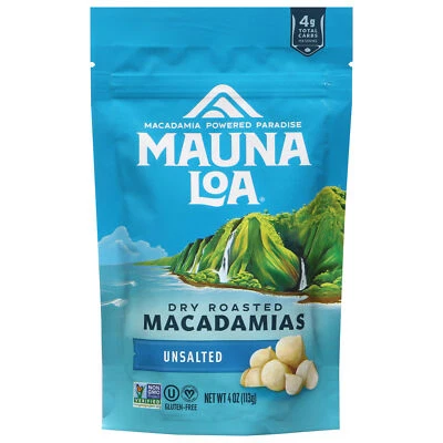 Nueces de macadamia sin sal Mauna Loa 4 oz (paquete de 6) Foto 1 de 2