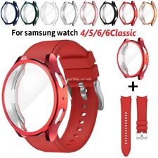 Silicone Watch Band Strap +Case For Samsung Galaxy Watch 4 5 6 40mm 44mm 45mm 47