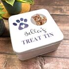Square Photo Painted Paw Cat Personalised Pet Treat Tin