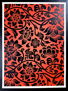A - Shepard Fairey - Obey - Floral Takeover - Red & Black -  2017 - AP Edition