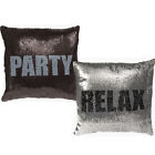 40CM MAGIC PILLOW CASE REVERSIBLE SEQUIN GLITTER SOFA CUSHION COVER TOUCH RELAX