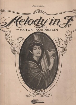 Melody in F by Anton Rubinstein Piano Sheet Music 1920 - Image 1 of 3