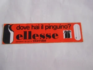 adesivo-sticker-ELLESSE dove hai il pinguino?-cm.6x24 - Picture 1 of 1