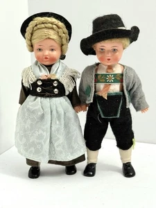 NORWAY SETESDAL MAN & WOMAN 6 IN DOLLS VINTAGE - Picture 1 of 13