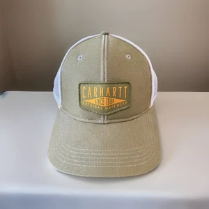NUEVO SIN ETIQUETAS Carhartt Clásico Unisex Snapback Gorra de Camionero Sombrero Verde Blanco Malla Parche OS - Imagen 1 de 10