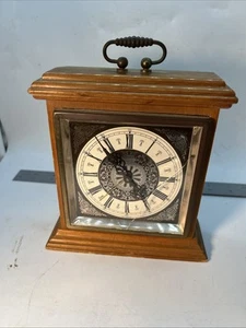 Vintage German mantle clock maker unknown/cracked front glass - Picture 1 of 8