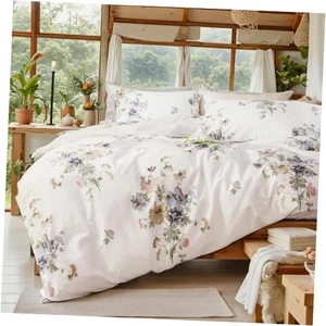 Floral Comforter Size 100% Cotton Comforter with Blush Queen Vintage Floral - Picture 1 of 8