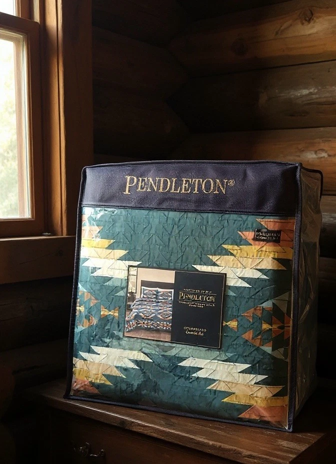 NUEVO PENDLETON JUEGO DE CAMA COMPLETO QUEEN ACOLCHADO SUMMERLAND COBERTOR NUEVO EN PAQUETE Foto 1 de 4