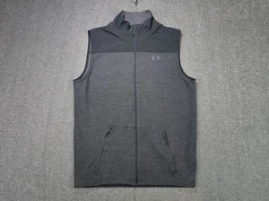 Under Armour Fleece Specialist Vest Men's Size XL Tall Loose Fit Dark Gray Zip - Picture 1 of 9