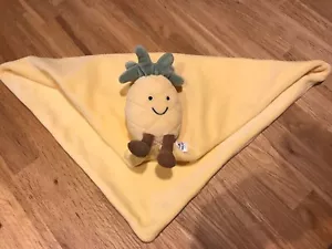 JELLYCAT - Rare Pineapple Yellow Blankie Comforter - Plush Cuddly - Picture 1 of 8