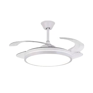 VENTILATORE DA SOFFITTO CON LUCE PALE SCOMPARSA 60W LAMPADARIO SOSPENSIONE - Foto 1 di 7