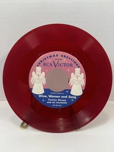 Christmas Greetings by RCA Victor (1959) Tommy Dorsey & Orchestra, RED 7” VINYL - Picture 1 of 9