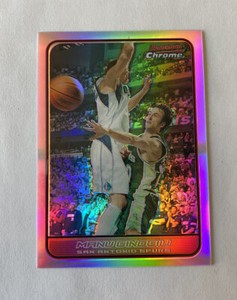 2006-07 Bowman Draft Picks & Stars Chrome Refractor /249 Manu Ginobili #68 Spurs
