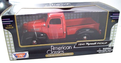 Nueva camioneta pickup Motor Max American Classics 1941 Plymouth Die-Cast, escala 1:24 Foto 1 de 4