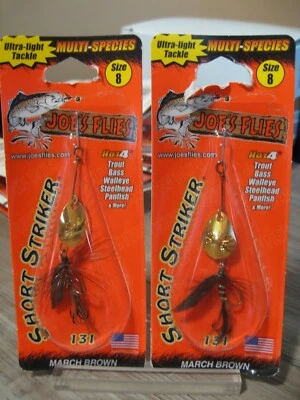2 Joe's Flies Talla 8 En Línea SpinnerBaits Striker Corto/Marrón Marzo 131-8 Foto 1 de 3