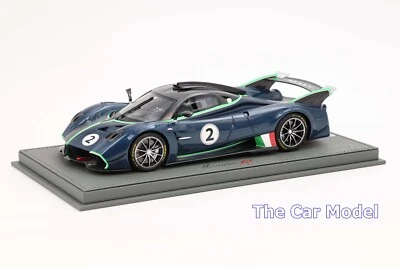 BBR Pagani Huayra R Azul Danubio Fibra de Carbono Mate/Brillo - Limitado 100 piezas 1/18 Foto 1 de 4
