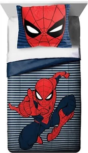 New Spider-Man Kids 2-Piece Twin/Full Reversible Comforter and Sham - Picture 1 of 5
