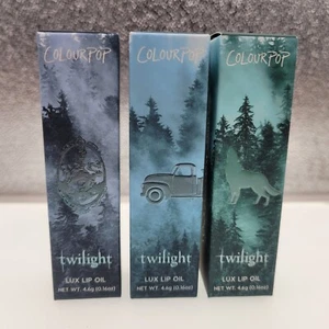 COLORPOP x TWILIGHT Lux Aceites Labiales Labios Vampiro Set CAMPANAS JACOB EDWARD Nuevo en Mano - Imagen 1 de 11