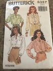 💐 BUTTERICK #6357 - LADIES ( 4 STYLE ) BLOUSE w/wo PUSSY BOW PATTERN 18-22 FF