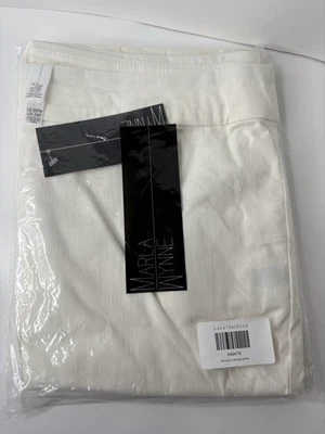 Calça de tornozelo Marla Wynne branca plana FIT fenda lateral tamanho 20PW pequena plus nova com etiquetas HSN - Imagem 1 de 4