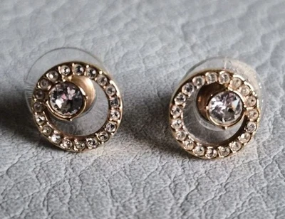 Original Swarovski Ohrringe Ohrstecker Roségoldfarben kaum getragen Top Zustand  - Bild 1 von 4