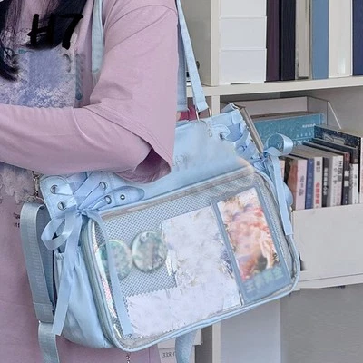 Estudiantes Japoneses Itabag Bolso de Mano Transparente Uniforme JK Bolsos de Hombro Bolso Escolar Foto 1 de 4