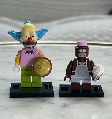 Lego Krusty The Clown and Mr Teeny Custom Printed Minifigure The Simpsons - Image 1 of 2