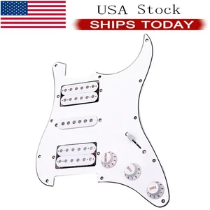 Pastillas de golpeador precableadas cargadas para guitarra HSH para ST Stratocaster Strat blancas - Imagen 1 de 9