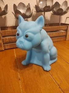 Westmoreland matt blau braune Augen Schlacke Glas Bulldogge Türstopper schwer gebaut groß - Bild 1 von 7
