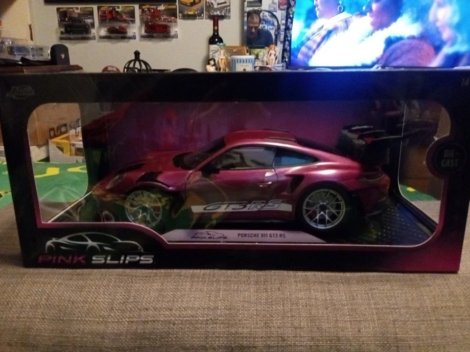 Jada розовый скольжения Porsche 911 GT3 RS 1:18 новый фиолетовый новый и редкий - Изображение 1 из 4