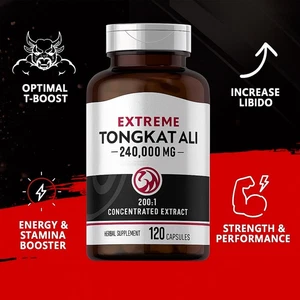 Tong Ali Capsules 200:1 High Strength Root Extract Male Enhancer & Test Boost UK - Picture 1 of 8