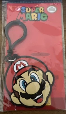 Super Mario Soft PVC Rubber Keychain - Mario (Head) - Officially Licensed Foto 1 de 2