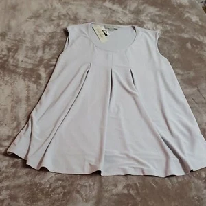 Charlie Paige. Grau; Plissee; U-Ausschnitt Top.  Gr. XL. Neu mit Etikett. - Bild 1 von 11