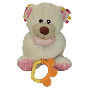 Lotsa Love Welcome Bebé Niña Chirriante Peluche Animal Oso con Juguete para la Dentición - Imagen 1 de 7