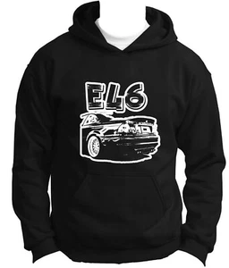 BMW E46 3 Series Hoodie DTG Print Logo Hoody M3 Car Lovers Sweatshirt Best Gift - Picture 1 of 5