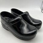 Women's Dansko Black Patent Leather Nurse Clogs Size 36 / 5.5-6 Us