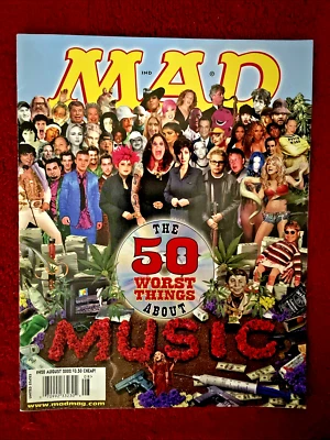 Mad Magazine Vintage Back Issue From August 2002 - 50 Worst Things About Music - Image 1 of 2