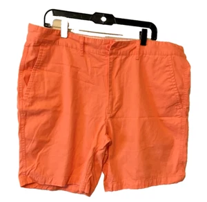 MEN St. John's Bay Chino Shorts Orange Size 40 Cotton Flat Front Pockets golf - Picture 1 of 6