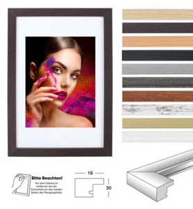 3er Set Holz Bilderrahmen Lifestyle Plexi Foto Rahmen Collage Wanddeko Poster HR - Bild 1 von 18