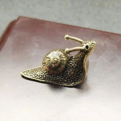 Brass Snail Animal Statue Small Sculpture Tabletop Figurine Home Decor Gifts